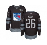 Men's Adidas New York Rangers #26 Joe Kocur Authentic Black 1917-2017 100th Anniversary NHL Jersey