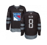 Men's Adidas New York Rangers #8 Kevin Klein Authentic Black 1917-2017 100th Anniversary NHL Jersey