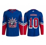 Men's New York Rangers #10 Artemi Panarin Blue 2022 Reverse Retro Stitched Jersey