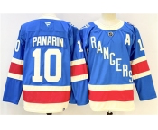 Men's New York Rangers #10 Artemi Panarin Blue 2025 With A Patch Stitched Hockey Jersey