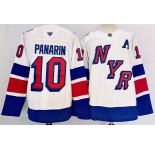 Men's New York Rangers #10 Artemi Panarin White 2024-25 Stadium Series Stitched Jersey