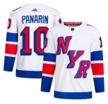 Men's New York Rangers #10 Artemi Panarin White 2024 Stadium Series Stitched Jersey