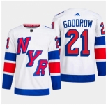Men's New York Rangers #13 Alexis Lafreniere White 2024 Stadium Series Stitched Jersey