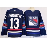 Men's New York Rangers #13 Alexis LafreniereNavy 2024-25 Stitched Jersey
