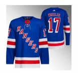 Men's New York Rangers #17 Blake Wheeler Royal Stitched Jersey