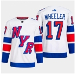 Men's New York Rangers #17 Blake Wheeler White 2024 Stadium Series Stitched Jersey