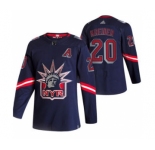Men's New York Rangers #20 Chris Kreider Navy 2020-21 Reverse Retro Alternate Hockey Jersey