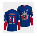 Men's New York Rangers #21 Barclay Goodrow Blue 2022 Reverse Retro Stitched Jersey