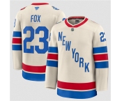 Men's New York Rangers #23 Adam Fox Cream 2026 Winter Classic Stitched Hockey Jersey