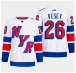 Men's New York Rangers #26 Jimmy Vesey White 2024 Stadium Series Stitched Jersey