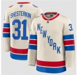 Men's New York Rangers #31 Igor Shesterkin Cream 2026 Winter Classic Stitched Hockey Jersey