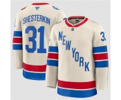 Men's New York Rangers #31 Igor Shesterkin Cream 2026 Winter Classic Stitched Hockey Jersey