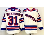 Men's New York Rangers #31 Igor Shesterkin White 2024-25 Away Stitched Hockey Jersey