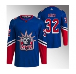 Men's New York Rangers #32 Jonathan Quick Blue Reverse Retro Stitched Jersey