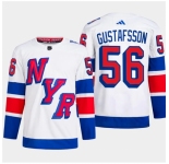 Men's New York Rangers #56 Erik Gustafsson White 2024 Stadium Series Stitched Jersey