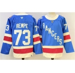 Men's New York Rangers #73 Matt Rempe Blue 2025 Stitched Hockey Jersey