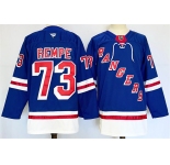 Men's New York Rangers #73 Matt Rempe Royal 2024-25 Home With A Patch Stitched Hockey Jersey