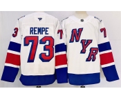 Men's New York Rangers #73 Matt Rempe White 2024-25 Stadium Series Stitched Jersey