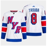 Men's New York Rangers #8 Jacob Trouba White 2024 Stadium Series Stitched Jersey