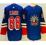 Men's New York Rangers #88 Patrick Kane Blue 2022 Reverse Retro Authentic Jersey