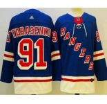 Men's New York Rangers #91 Vladimir Tarasenko Blue Authentic Jersey