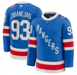 Men's New York Rangers #93 Mika Zibanejad Blue Centennial Stitched Hockey Jersey