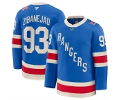 Men's New York Rangers #93 Mika Zibanejad Blue Centennial Stitched Hockey Jersey