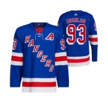 Men's New York Rangers #93 Mika Zibanejad Blue Stitched Jersey