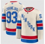 Men's New York Rangers #93 Mika Zibanejad Cream 2026 Winter Classic Stitched Hockey Jersey