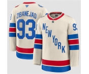 Men's New York Rangers #93 Mika Zibanejad Cream 2026 Winter Classic Stitched Hockey Jersey