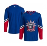 Men's New York Rangers Blank Blue 2022-23 Reverse Retro Stitched Jersey