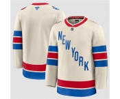 Men's New York Rangers Blank Cream 2026 Winter Classic Stitched Hockey Jersey