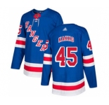 Men's Rangers #45 Kaapo Kakko Royal Blue Home Authentic Stitched Hockey Jersey