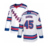 Men's Rangers #45 Kappo Kakko White Road Authentic Stitched Hockey Jersey