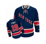 Men's Reebok New York Rangers #19 Jesper Fast Authentic Navy Blue Third NHL Jersey