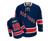 Men's Reebok New York Rangers #19 Jesper Fast Authentic Navy Blue Third NHL Jersey
