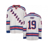Men's Reebok New York Rangers #19 Jesper Fast Authentic White Away NHL Jersey