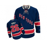 Men's Reebok New York Rangers #26 Jimmy Vesey Authentic Navy Blue Third NHL Jersey