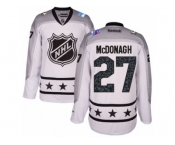 Men's Reebok New York Rangers #27 Ryan McDonagh Authentic White Metropolitan Division 2017 All-Star NHL Jersey