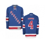 Men's Reebok New York Rangers #4 Adam Clendening Authentic Royal Blue Home NHL Jersey