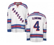 Men's Reebok New York Rangers #4 Adam Clendening Authentic White Away NHL Jersey