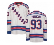 Men's Reebok New York Rangers #93 Mika Zibanejad Authentic White Away NHL Jersey