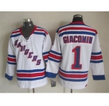 NHL New York Rangers #1 Giacomin white jerseys