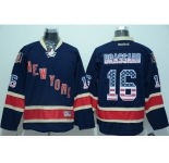 NHL New York Rangers #16 Derick Brassard national flag Blue jerseys