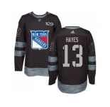New York Rangers #13 Kevin Hayes Black 1917-2017 100th Anniversary Stitched NHL Jersey