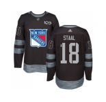 New York Rangers #18 Marc Staal Black 1917-2017 100th Anniversary Stitched NHL Jersey