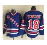 New York Rangers #18 Walt Tkaczuk Blue CCM Heroes of Hockey Alumni Stitched NHL Jersey