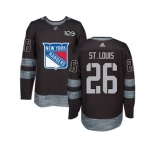 New York Rangers #26 Martin St.Louis Black 1917-2017 100th Anniversary Stitched NHL Jersey