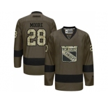 New York Rangers #28 Dominic Moore Green Salute to Service Stitched NHL Jersey