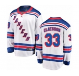 New York Rangers #33 Fredrik Claesson Fanatics Branded White Away Breakaway NHL Jersey